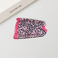 Pinza per capelli con stampa leopardata rosa e nera e motivi a farfalla da donna - Stile Maglione Leopardo Farfalla (Sweater C Style 8.4CM)