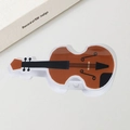 Pinza per capelli creativa a forma di violino in acrilico con stampa leopardata marrone - Stile Chitarra con Venature Legno Marrone (Guitar A Style 10.2CM)
