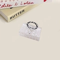 Pinza para el pelo de acetato a cuadros blancos con perlas y diseño tipo bolso - Forma de Bolso Blanco Concha / Blanco Concha 7.2cm