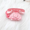 Rosa Retro-Telefon Haarklammer mit Marmortextur für Musikparty-Frisuren-Accessoires - Vintage Telefon Stil (DZ0337) / 8.3cm
