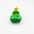 Christmas tree shaped hair claw clip in green resin with colorful dots for women - Christmas Tree 4.7cm