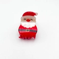 Molletta per capelli Babbo Natale festiva in rosso e bianco lucido vibrante - Babbo Natale 4.5cm