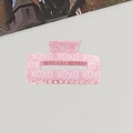 Pince à cheveux rose avec motif lettres XOXO blanches pour coiffure tendance femme - Rose Petit 8cm