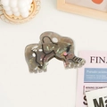 Eleganter Elefant Haarklammer aus schimmerndem Acetat für trendige Frisuren - Irisierender Elefant (Stil C--8.2cm)