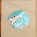 Simpatica molletta per capelli in acrilico blu cielo a forma di pecora per ragazze - Pecora 5.9CM (DZ0374)