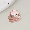 Lindo clip de pelo de pulpo en acetato rosa perlado para peinados elegantes - Pulpo Rosa 2.9cm