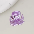 Lindo clip de pelo de pulpo morado con acabado perlado hecho de material acetato - Pulpo Púrpura 2.9cm
