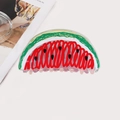 Sweet acrylic hair claw clip featuring a hand-painted watermelon design for women - Watermelon (9cm)