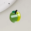 Mini pince à cheveux mignonne en acétate vert avec un design en forme de pomme - Pomme Verte 2.5cm