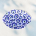 Pinza per capelli con motivo occhio di demone blu e finitura madreperlacea - 7.5cm / Stile Blu B
