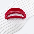 Pinza para el pelo de media luna en acrílico rojo brillante con diseño hueco para mujer - Rojo