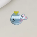 Mini pince à cheveux baleine mignonne en acétate bleu clair pour filles et femmes - Baleine Bleu Clair 3.3cm