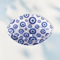 Pinza per capelli con occhio greco blu in acetato perlato per acconciature donna - 7.5cm / Mix Viola Stile D