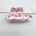White heart and lip print cowboy hat hair claw clip for women's Valentine hairstyle - 8cm / Lip and Heart Style B (Style B--8CM)