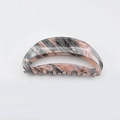 Pink and grey marble acrylic claw clip with crescent shape and tight teeth design - Light Pink