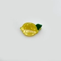 Simpatica molletta per capelli al limone in acrilico giallo con strass per bambini - Limone (3.4cm)