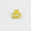Pinza para el pelo geométrica grande de acrílico con mármol amarillo y acabado dorado - Pinza Cuadrada Hueca Pequeña / Amarillo Gelatina