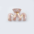 Eleganter pfirsichrosa Haarklammer mit buntem Glitzer und Marmortextur-Design - Hellrosa