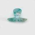 Lake blue and white marble acrylic hair claw clip with strong metal spring for women - Emerald Green Barrette Clip