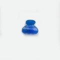 Mini hair claw clip in deep blue starry marble pattern with glossy resin finish - Blue Shell-shaped Clip