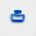 Elegant rectangle hollow acrylic claw clip with starry blue marble and gold sand finish - Large Blue Hollow Square Clip
