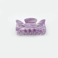 Medium acrylic hair claw clip featuring elegant purple and white marble pattern texture - 6.2cm / Purple