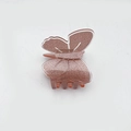 Elegant rose gold glitter acrylic butterfly hair claw clip for women's hairstyles - 5.5cm / Camel