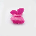 Sparkly rose pink acrylic butterfly hair claw clip with silver glitter finish - 5.5cm / Red