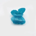 Blue butterfly hair claw clip with silver glitter finish for women's hairstyle - 5.5cm / Blue