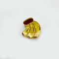 Simpatica molletta per capelli a banana gialla per bambini in acrilico marmorizzato - Banana (2.7cm)