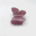 Elegante molletta per capelli a farfalla con glitter rosa in materiale acrilico - 5,5 cm / Viola scuro