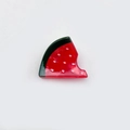 Cute acrylic hair clip with watermelon slice design and vibrant red and green colors - Watermelon (3cm)
