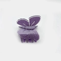 Pinza per capelli a farfalla in acrilico con finitura glitter viola scuro e presa forte - 5,5 cm / Viola Taro