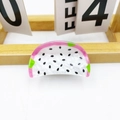 Pince à cheveux créative fruit du dragon en acétate blanc et rose pour jeunes filles - Fruit