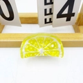 Pince à cheveux créative en forme de tranche de citron jaune translucide - Citron