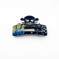 Halloween Haarklammer mit Totenkopf- und Schlossdesign und Strasssteinen in Schwarz - Groß / Blau Gold Totenkopf Schloss