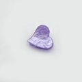 Mini heart hair claw clip in pearlescent purple marble finish for elegant styling - Purple