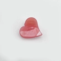 Mini heart-shaped acrylic hair claw clip with pink translucent water ripple texture - Watermelon red