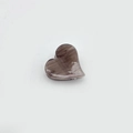 Mini Herz Haarklammer mit dunkelgrauem und weißem Marmormuster aus Acetat - Kaffeebraun