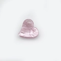 Mini-Haarklammer Herz aus Acryl mit rosa-weiß schimmernder Marmortextur - Perlmutt Rosa