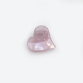 Mini herzförmige rosa Haarklammer aus Acryl mit romantischem, irisierendem Finish - Hellrosa