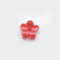 Mini-Haarklammer mit roter fünfblättriger Blume aus Acetat für Mädchen und Damen - 3cm / Wassermelonenrot
