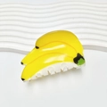 Pinza per capelli a banana in acrilico giallo dopamina per styling coda di cavallo - Banana