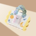 Pinza per capelli a borsa con orsetto in acetato e motivi di frutta per donne - Stile Orso (7.9cm)