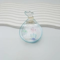 Transparente Acryl-Haarklammer mit buntem Ozean-Quallen- und Fischmuster für Damen - Qualle