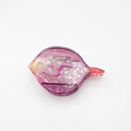 Pince à cheveux mignonne en forme d'oignon, texture marbrée violette et blanche - Grand Oignon