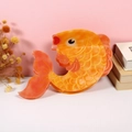 Orange gradient acetate goldfish hair claw clip with detailed fish scale texture - Orange 10.5cm