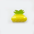 Niedliche gelbe Ananas-Haarklammer mit grünen Blättern und Glitzer-Acryl-Finish - Ananas (5cm)