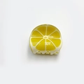 Pince à cheveux citron jaune mignon en acrylique avec paillettes pour femmes et filles - Citron Rond (5cm)