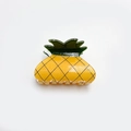 Pince à cheveux mignonne en forme d'ananas jaune avec paillettes et détails verts - Ananas (5cm)